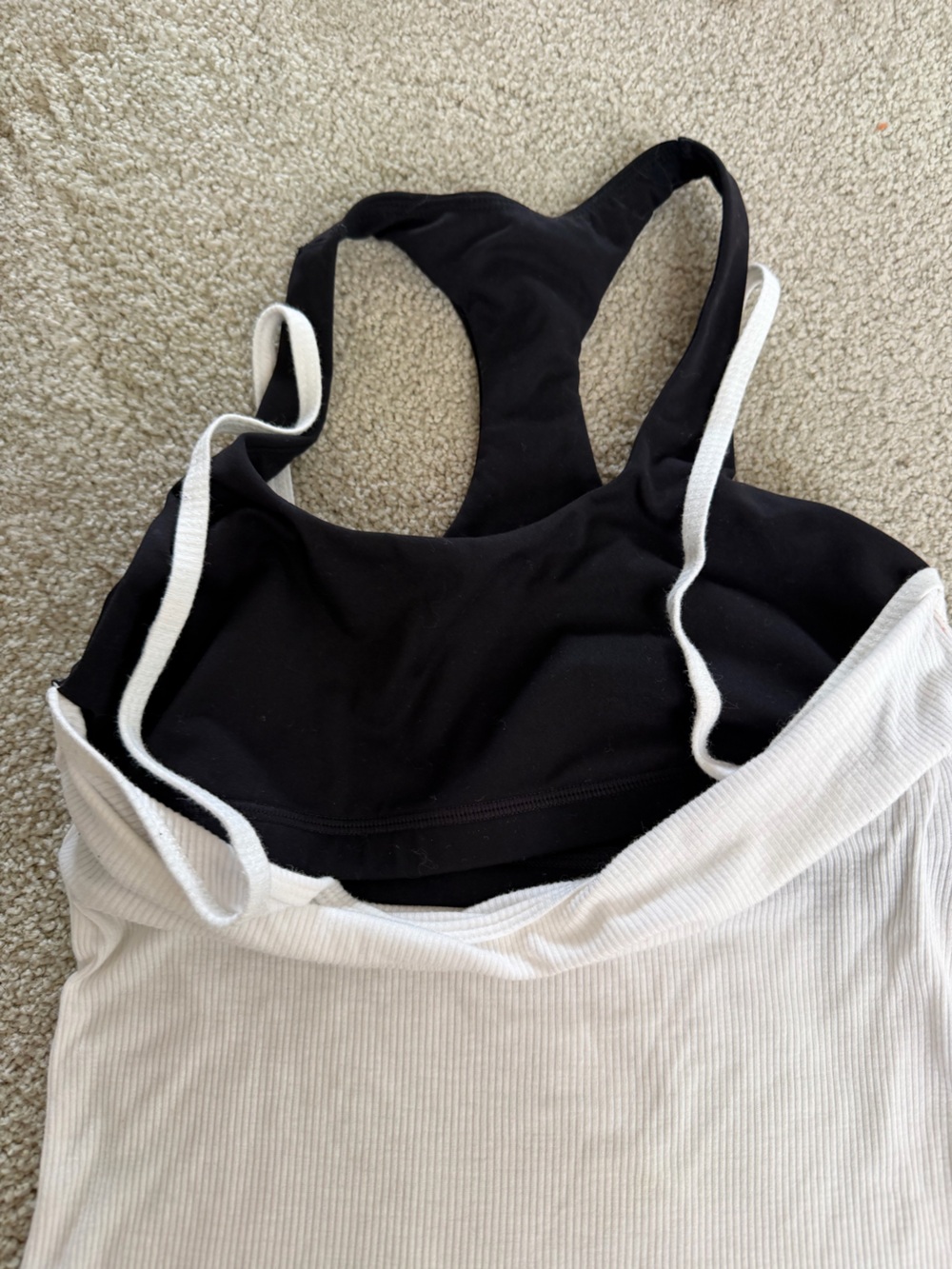 SET Active White Ribbed Tank Top - Picture 5 of 10